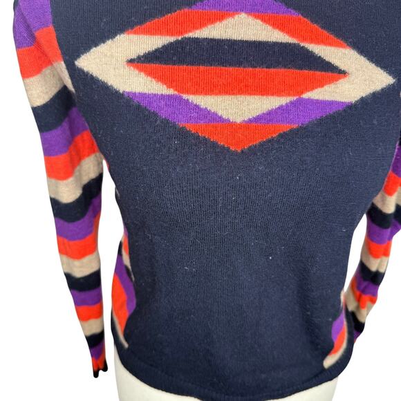 Marc by Marc Jacobs Merino Wool Sweater Womens M Geometric Colorblock Knit - Picture 3 of 7